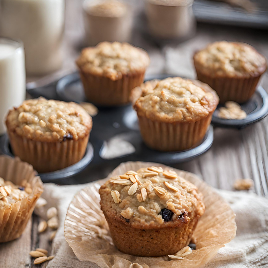 Healthy Oatmeal Muffins + Superfood Option