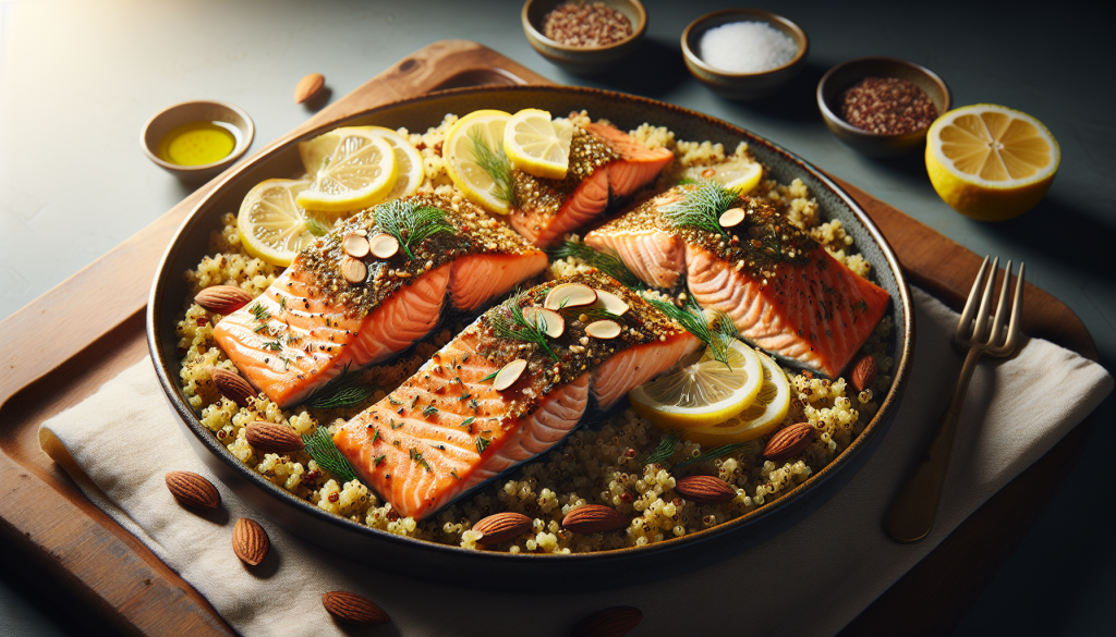 GERD Friendly Almond Salmon with&nbsp;Quinoa