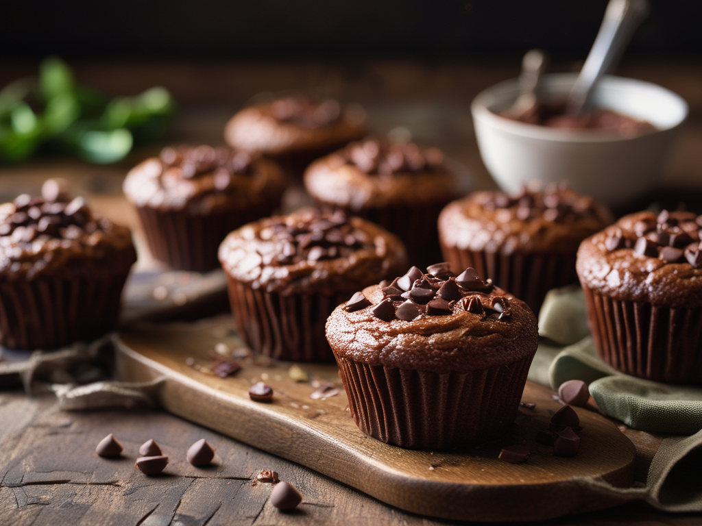 Chocolate Zucchini Quinoa Muffins